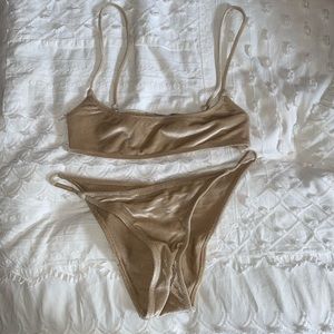 triangl bikini nude velvet